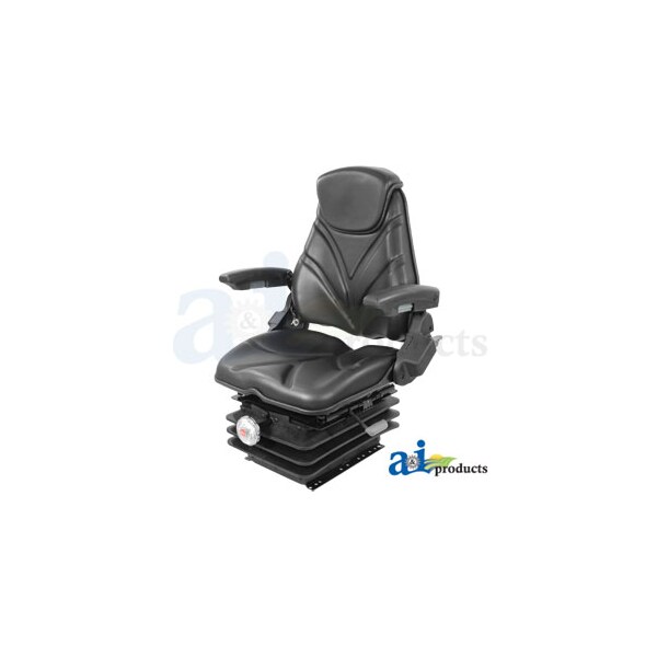 Seat, F20 Series, Mechanical Suspension / Arm Rest / Head Rest / Black Vinyl 23" x23" x20.5"